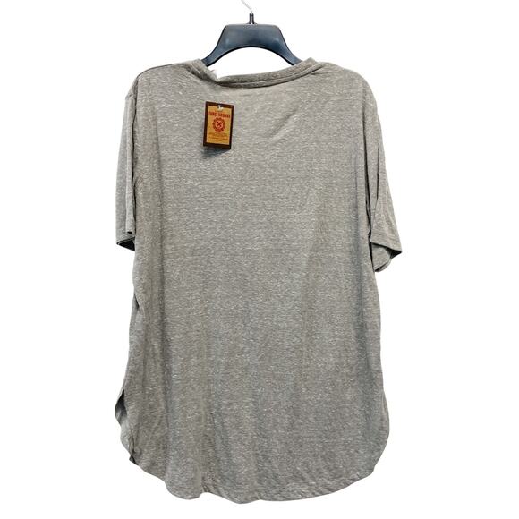 Three Square Women's Texas A&M Aggies V Neck Short Sleeve Shirt Heather Gray XL - Picture 2 of 4